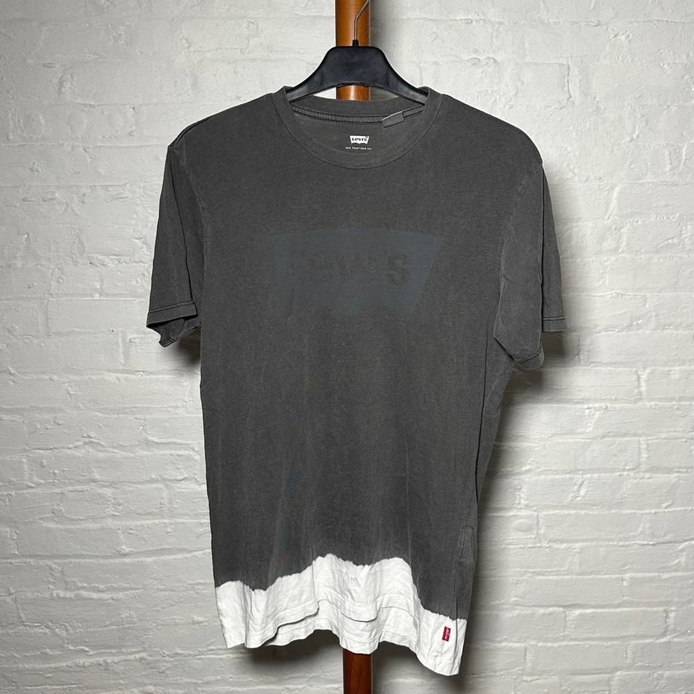 Levi’s logo gray two tone tie-dye tee T-shirt